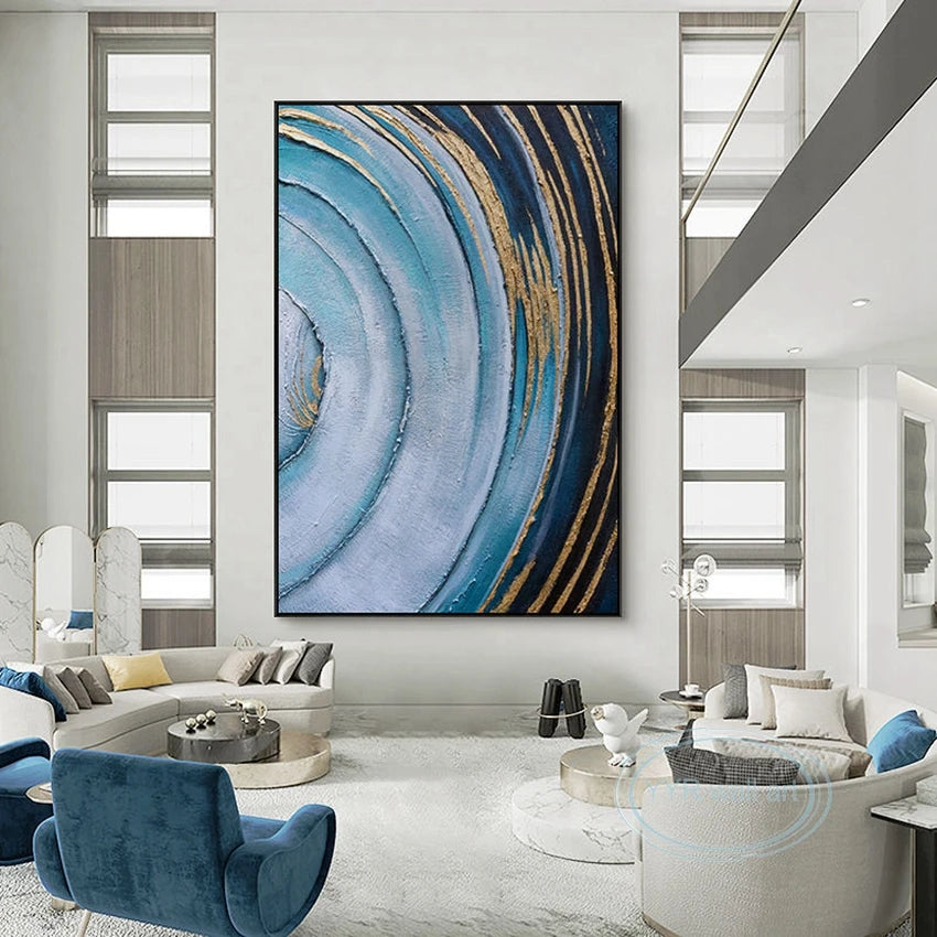 Hand-Painted Abstract Oil Painting Canvas Wall Art | Modern Decor Canvas Oil Painting Peaceful Pleasures Health and Wellness
