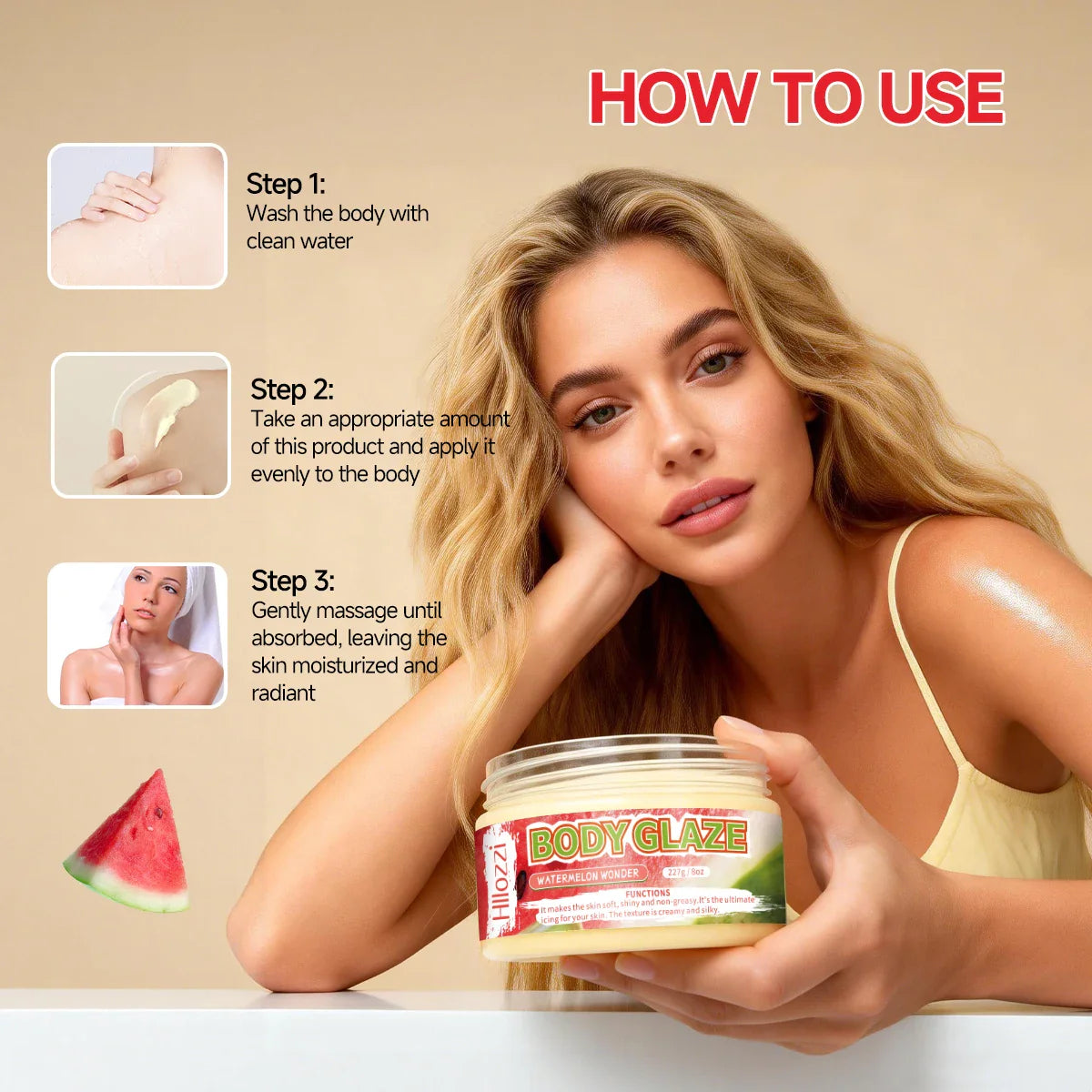 Watermelon Body Glaze Cream – Moisturize, Brighten & Smooth