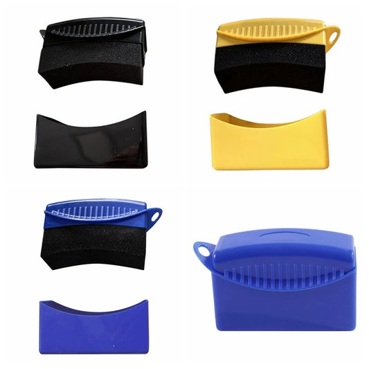 Car Sponge Brushes Tires with Lids Polishing Waxing Oiling Waxing Sponge Wiping Tire Cleaning Brushes Cleaning Tool Peaceful Pleasures Health and Wellness