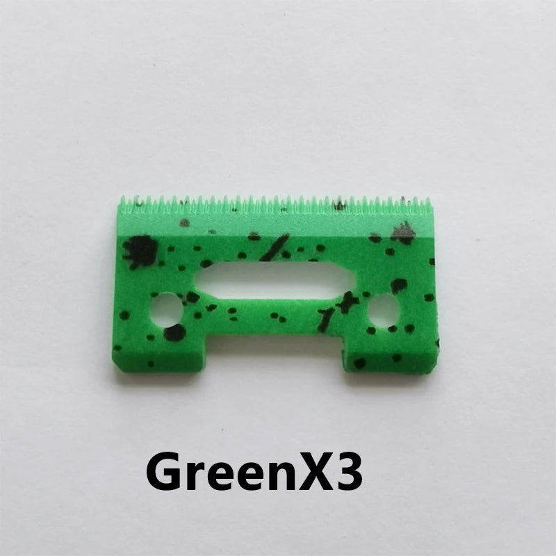 1/3/5Pcs Ceramic Clipper Blades Professional Head Replacement Barber Accessories Solid Color/Camouflage Color Ceramic Blade Peaceful Pleasures Health and Wellness 110-GreenX3