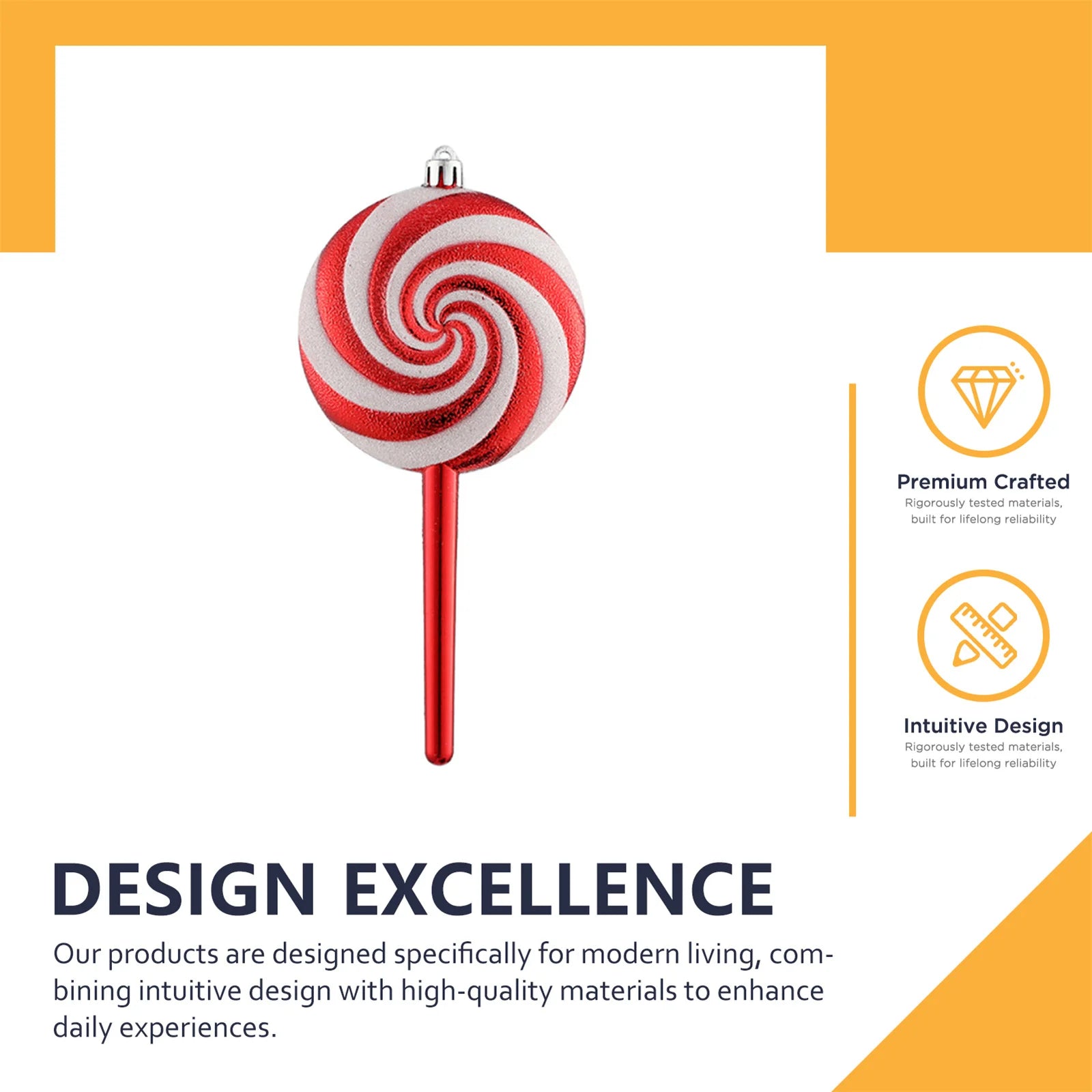Christmas PVC Candy Pendant Decor Red And White Painted Lollipop Ornament For Holiday Tree Party New Year Decoration Peaceful Pleasures Health and Wellness