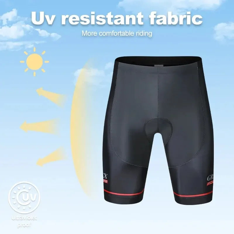 Men's Cycling Bib Shorts – 5D Gel Pad, Anti-Slip & Breathable