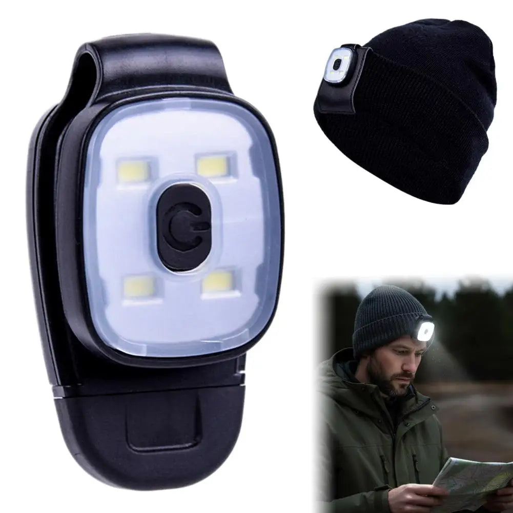 USB Rechargeable Clip-On LED Headlamp – 200 Lumens, 6 Modes