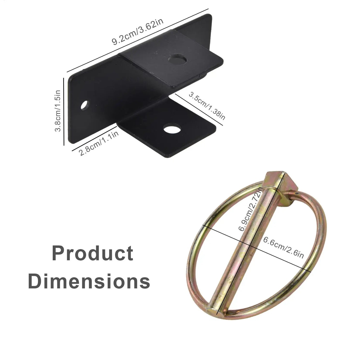 Stall Bucket Hook Hanger with Locking Pin – 2Pcs Barn & Fence