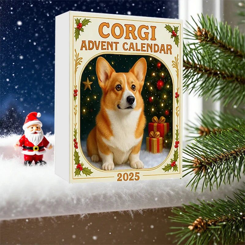 Corgi Advent Calendar 2025 – 24 Mini Dog Christmas Ornaments