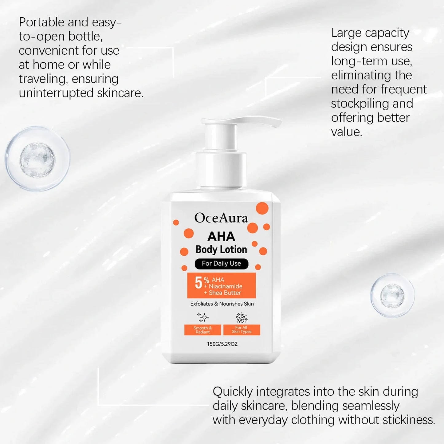 OceAura Niacinamide Body Lotion – Brightening & Nourishing 150g