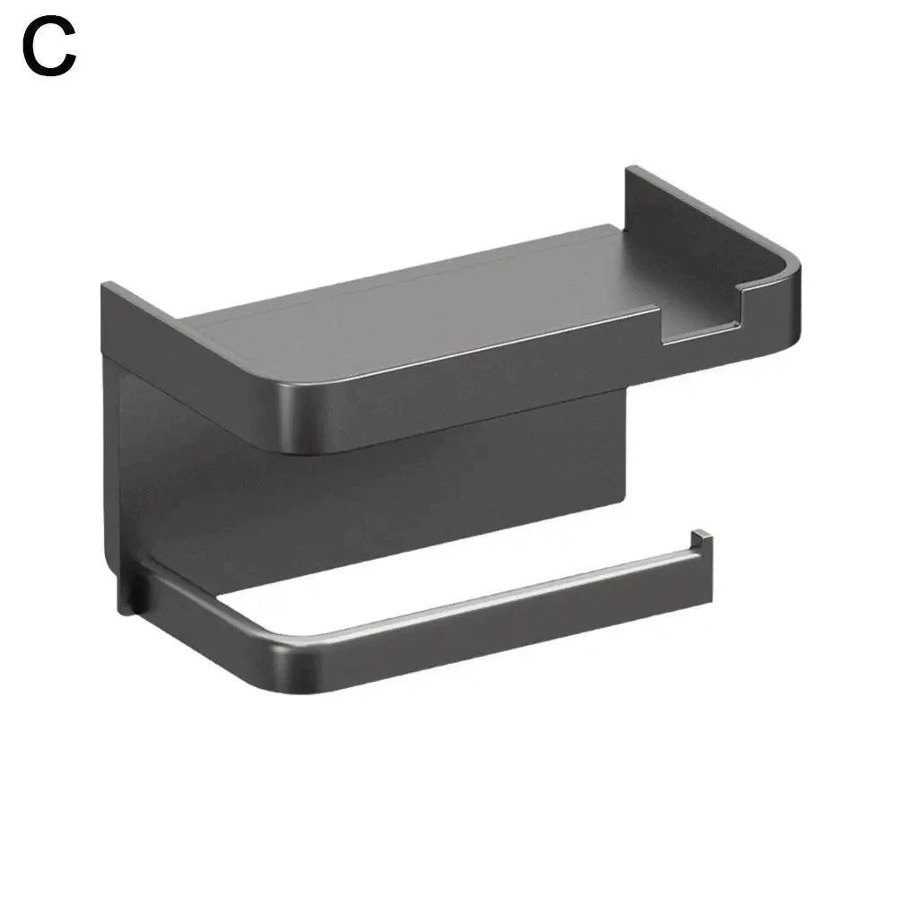 Wall Mounted Toilet Paper Holder with Storage Rack – Rustproof