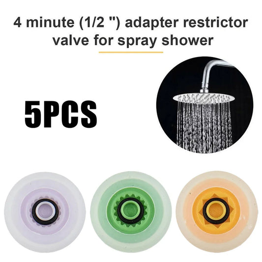 5-Pack Shower Flow Reducer – 4L 6L 7L 9L/min Water Saver Set Shower Flow Reducer Oasis Select