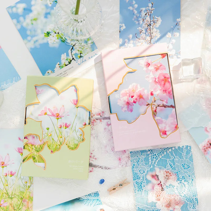 Spring Cherry Blossom Series Postcard INS Greeting Cards Wish Card