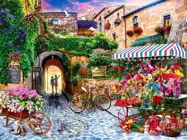 Diamond Painting Street Landscape Kit | Mosaic Art for Adults & Kids