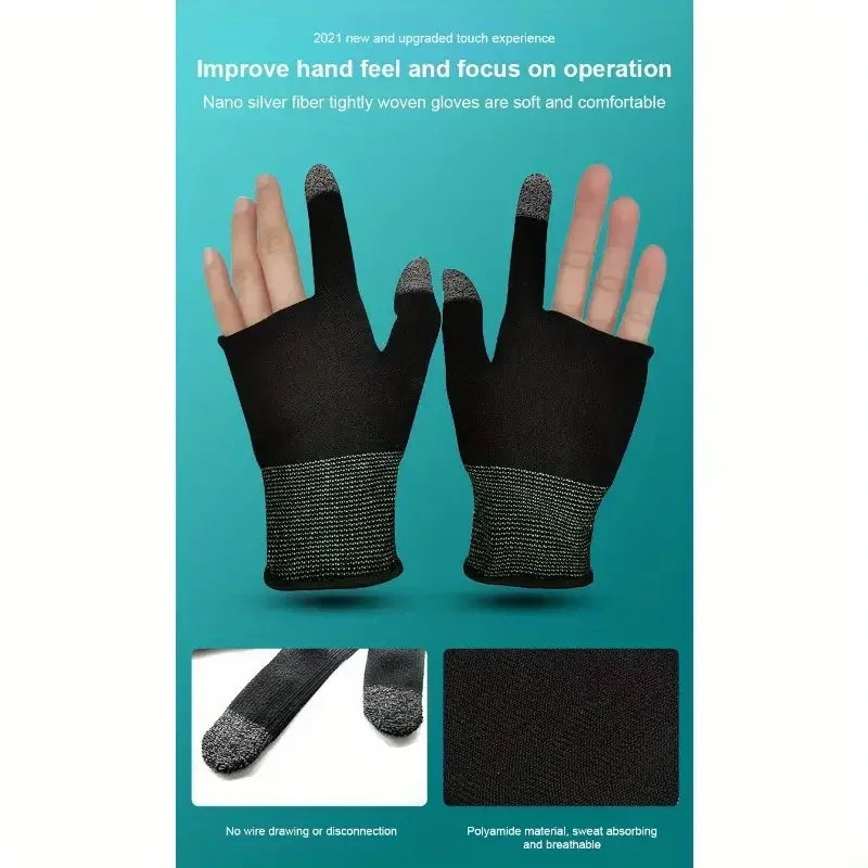 Graphene Finger & Thumb Sleeve Gloves – Non-Slip Touch Screen