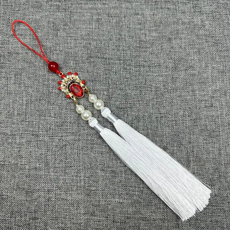Antique Hanfu Tassel Pendant | Ethnic Cheongsam Décor 25cm