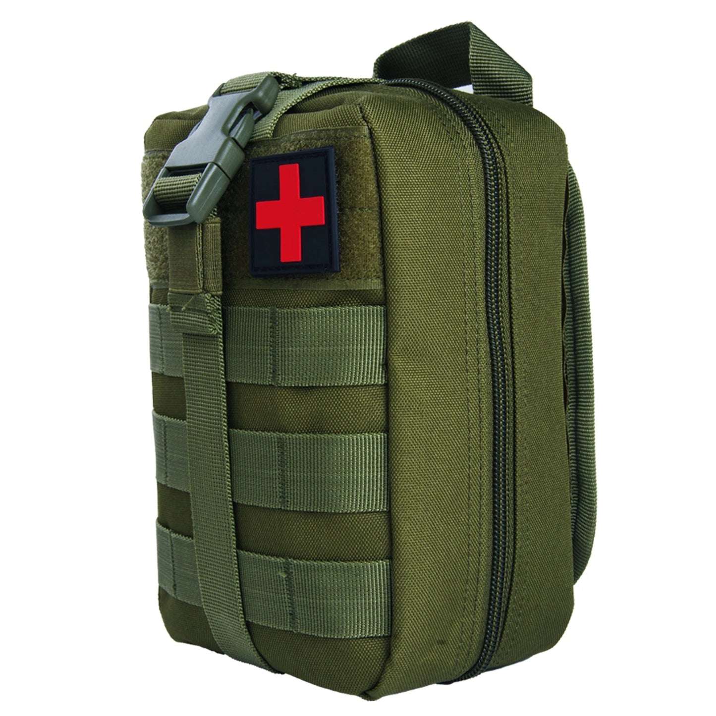 First Aid Bag Camping Tactical Medical Pouch EMT Emergency Survival Kit Hunting Outdoor Box Large Size 800D Nylon Bag Package Peaceful Pleasures Health and Wellness Army Green 1