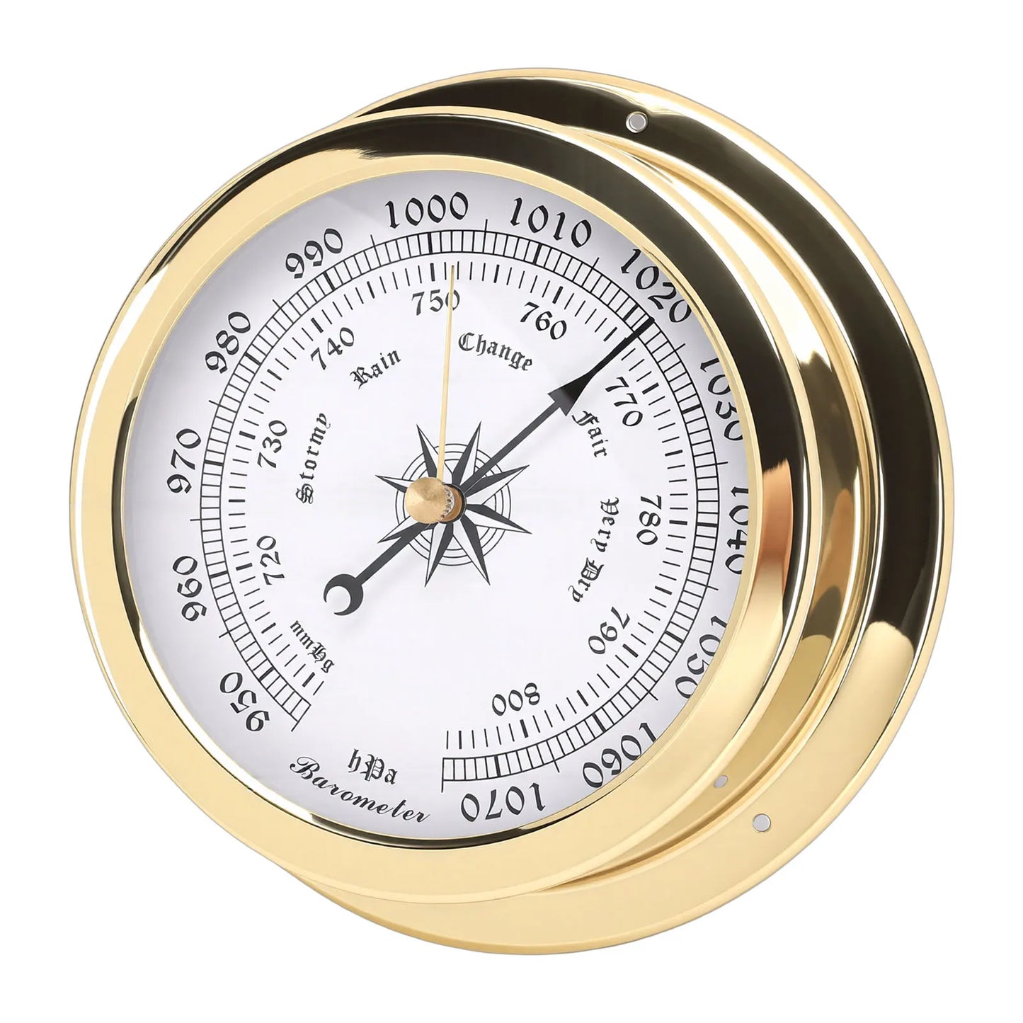 4.7" Brass Marine Barometer | Yacht & Boat Air Pressure Gauge