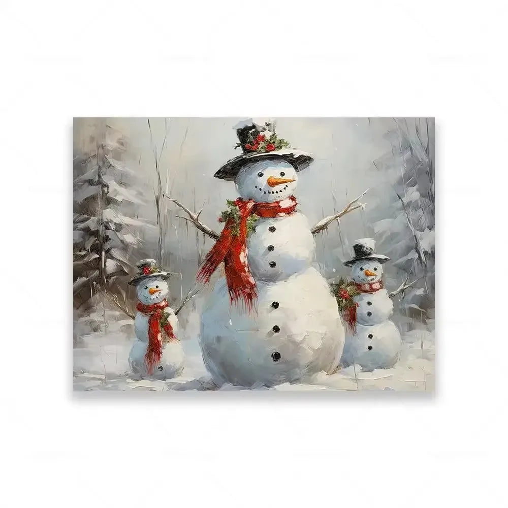 Modern Minimalist Farmhouse Elk Snowman HD Canvas Wall Art Holiday Vibes Poster for Bedroom Living Room Decor Peaceful Pleasures Health and Wellness ZLH5517 100x150cm No Frame
