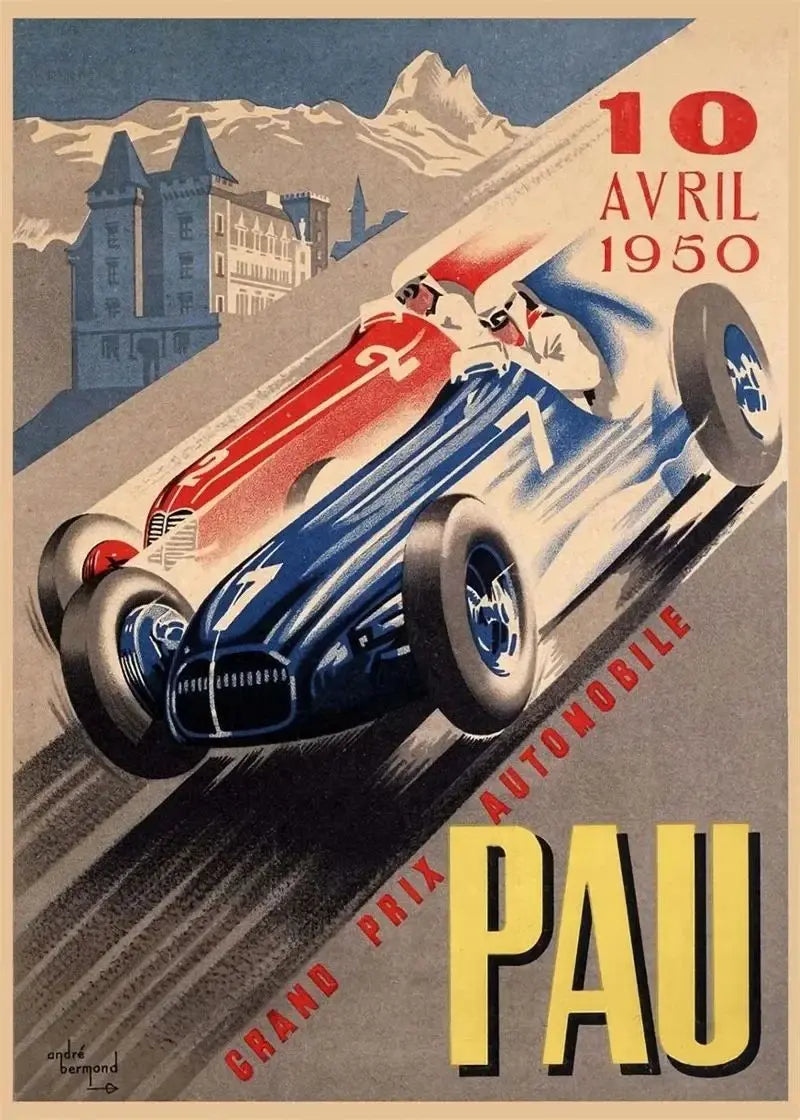 F1 Le Mans Race Car Canvas Wall Art | Formula Grand Prix Print