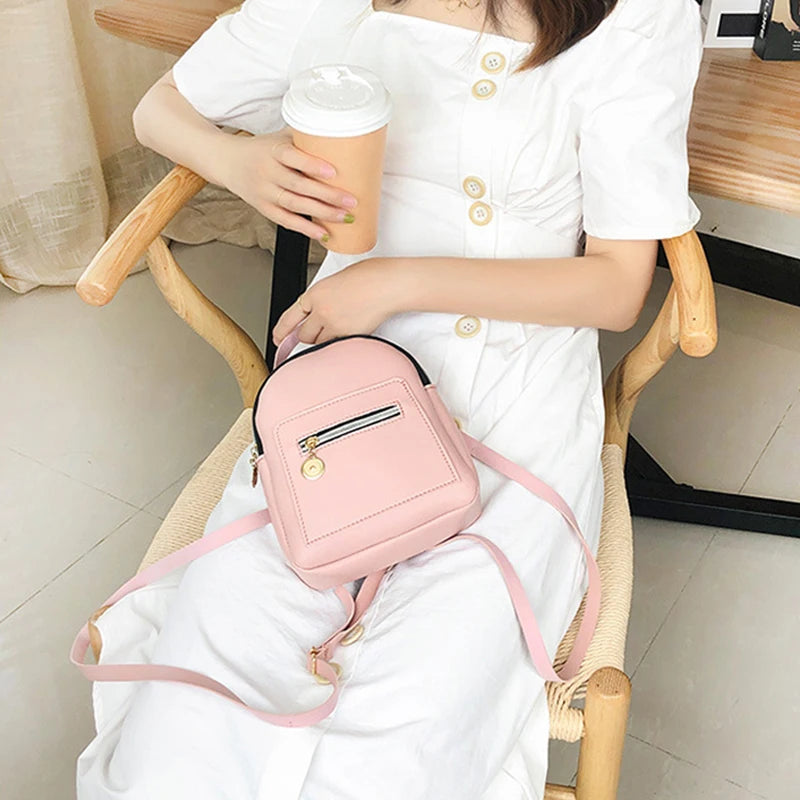 Mini Backpack Cute Casual Daypack Zippered Pockets Crossbody Convertible Bag Women Girl Backpack Peaceful Pleasures Health and Wellness