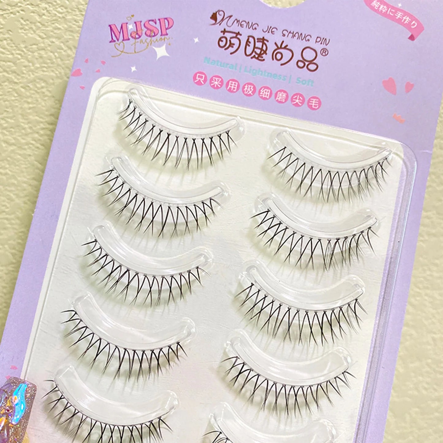 5 Pairs Korean U-Shaped False Eyelashes | Soft Natural Lashes