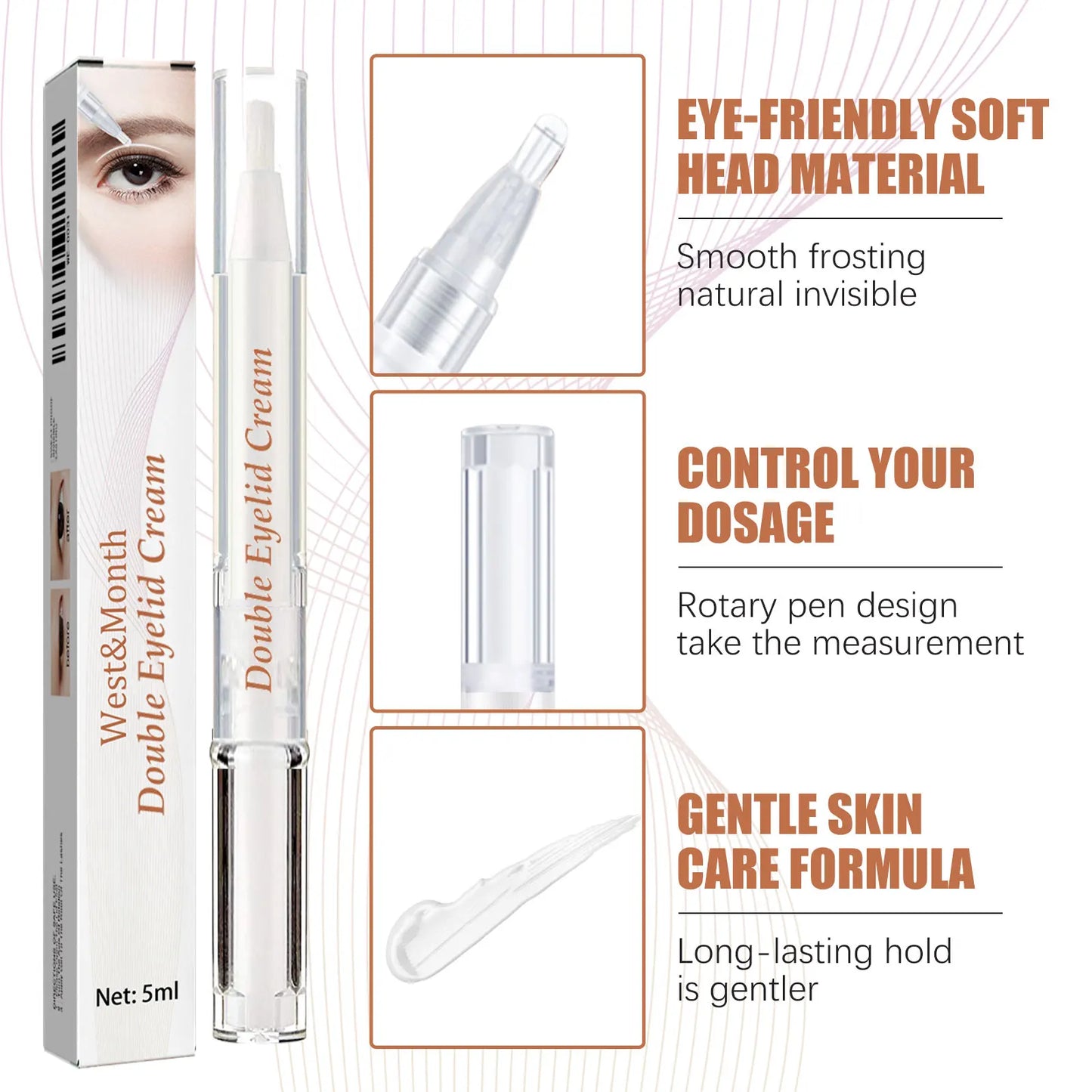 WEST MONTH Double Eyelid Setting Cream – Waterproof & Natural