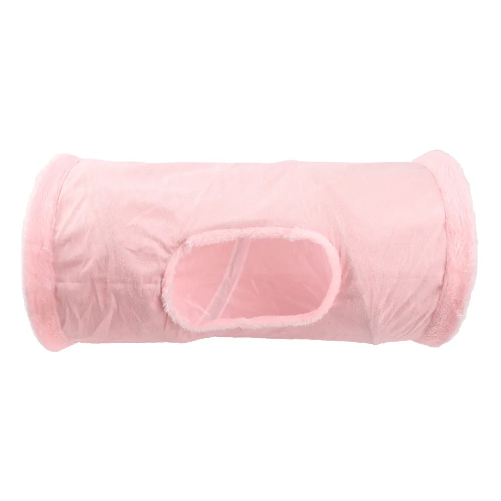 Cat Tunnel Tube Kitty Bored Pet Toys Peek Hole Toy