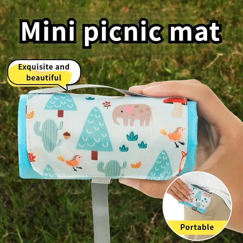 Outdoor Picnic Mat Mini Beach Mat Camping Pad Waterproof Breathable Lightweight Durable Portable Foldable Seat Cushion Practical Peaceful Pleasures Health and Wellness