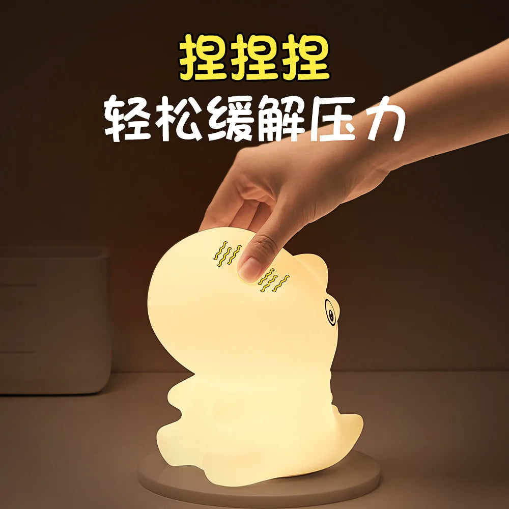 Dinosaur Silicone LED Night Light | USB Rechargeable Kids Lamp