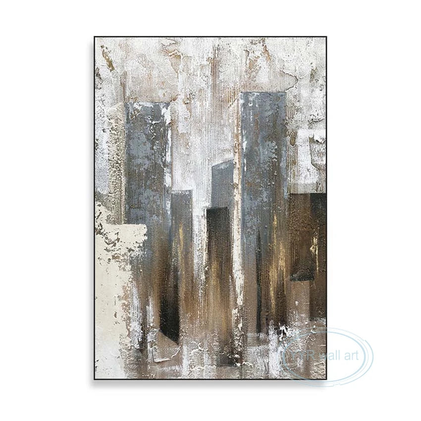 New Nordic Abstract Canvas Oil Painting Wall Art Decoration Poster 100% Handmade Modern Mural Home Hotel Room Aesthetic Picture Peaceful Pleasures Health and Wellness No frame 70cmx130cm