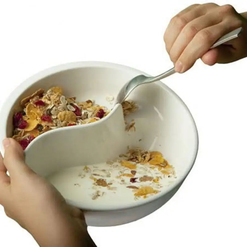 Practical Cereal Bowl with Dry Wet Separation Cereal Bowl One Person To Eat Breakfast Utensils Household Plates Separation Bowl Peaceful Pleasures Health and Wellness