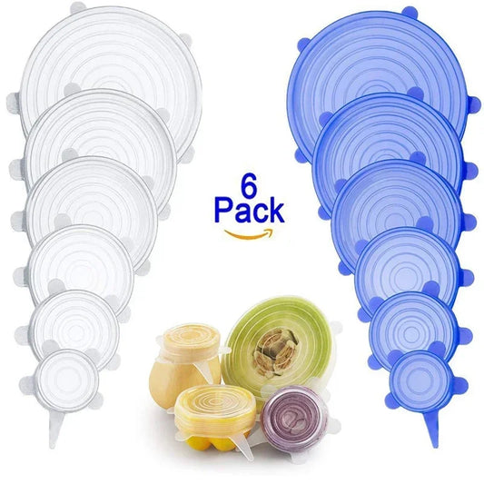 Food Cover For Kitchen Accessory Reusable Sealed Lid Package Silicone Adjustable Elastic Silicone Caps Fresh-keeping Home Garden Peaceful Pleasures Health and Wellness
