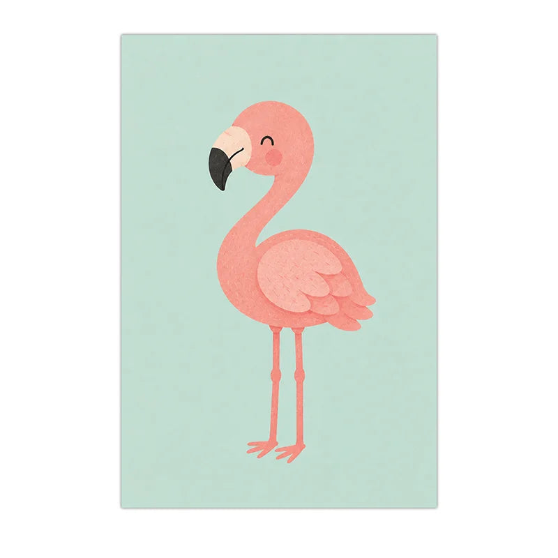 Nursery Animal Wall Art Cute Wildlife Canvas Painting Nordic Poster Print For Kids Bedroom Wall Decor Peaceful Pleasures Health and Wellness