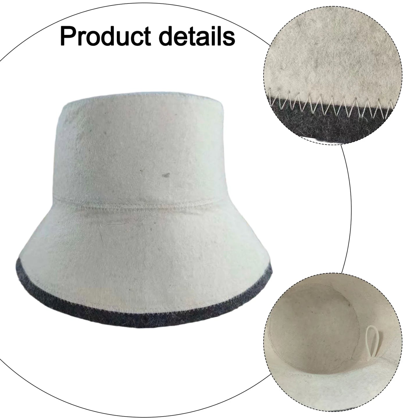 Woolen Felt Sauna Hat Offering Thermal Barrier Protection Lightweight