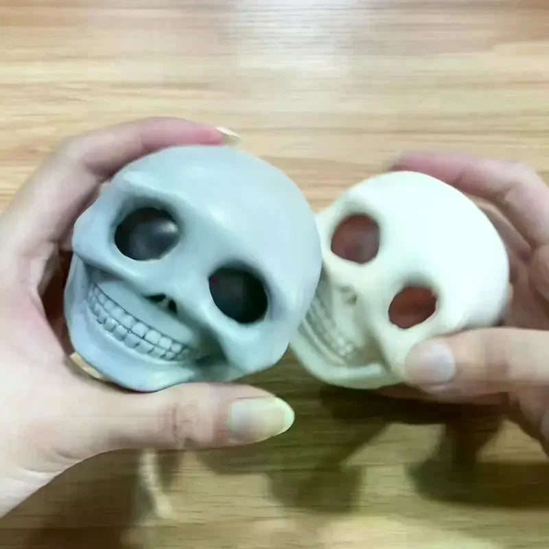 Squeezable Skull Halloween Stress Ball Fidget Decompression Toy