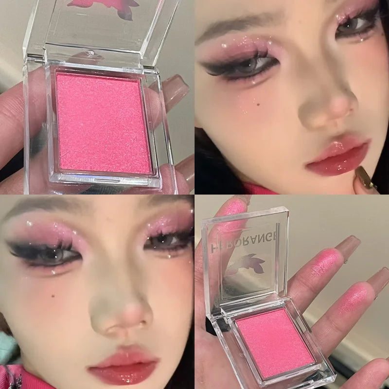 HERORANGE Pink Glitter Eyeshadow Palette – Shimmer & Waterproof