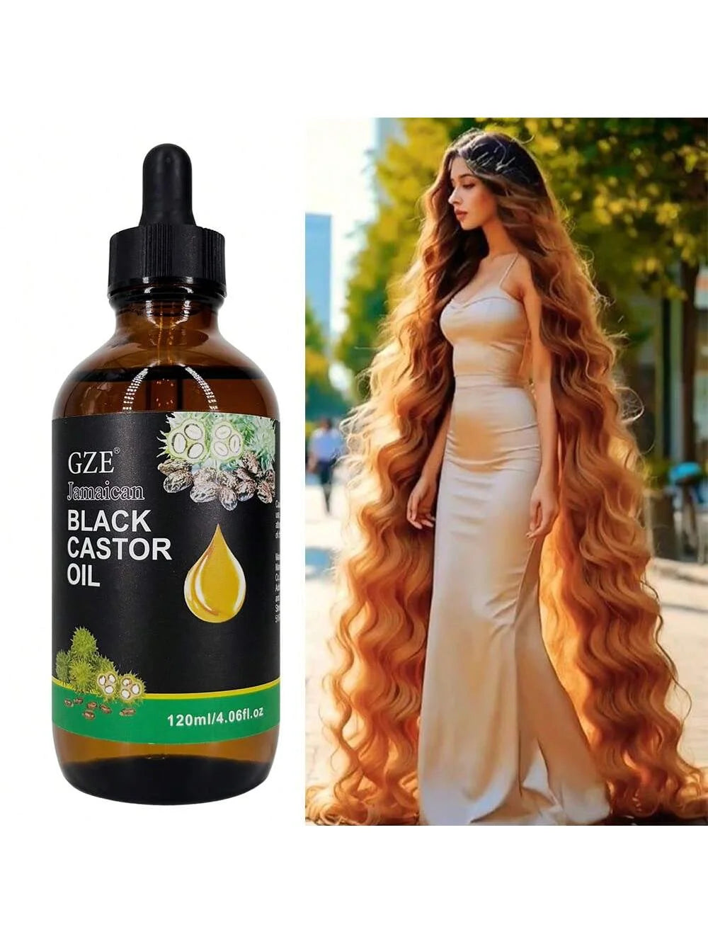 GZE Jamaican Black Castor Oil – Hair, Lash & Scalp Care Hair & Lash Oil Peaceful Pleasures Health and Wellness