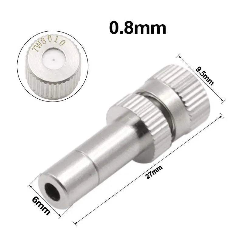 10-Pack Low Pressure Atomizing Misting Nozzles | Metal Sprayers