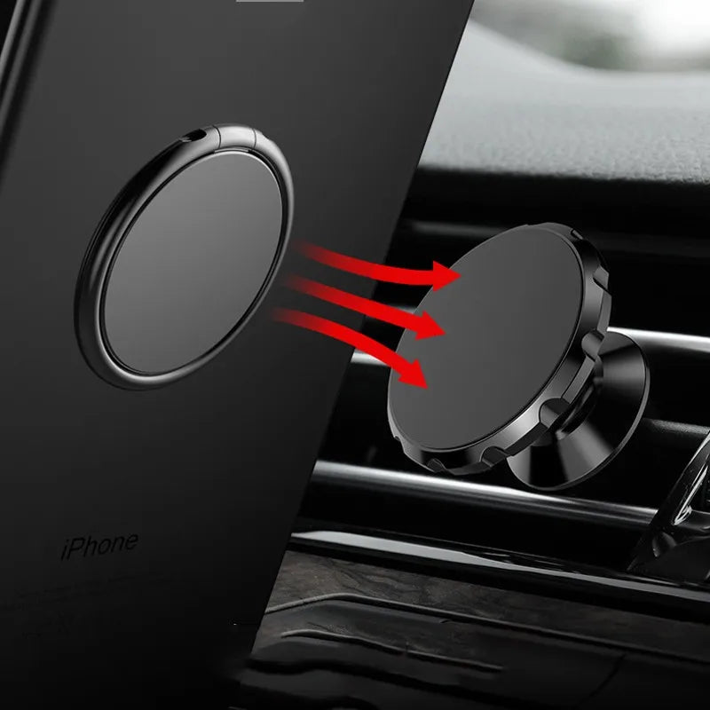 360° Metal Finger Ring Phone Holder & Car Stand – Universal