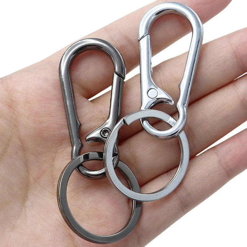 Stainless Steel Carabiner Keychain Clip | Waist Belt Key Ring Carabiner Key Ring Peaceful Pleasures Health and Wellness