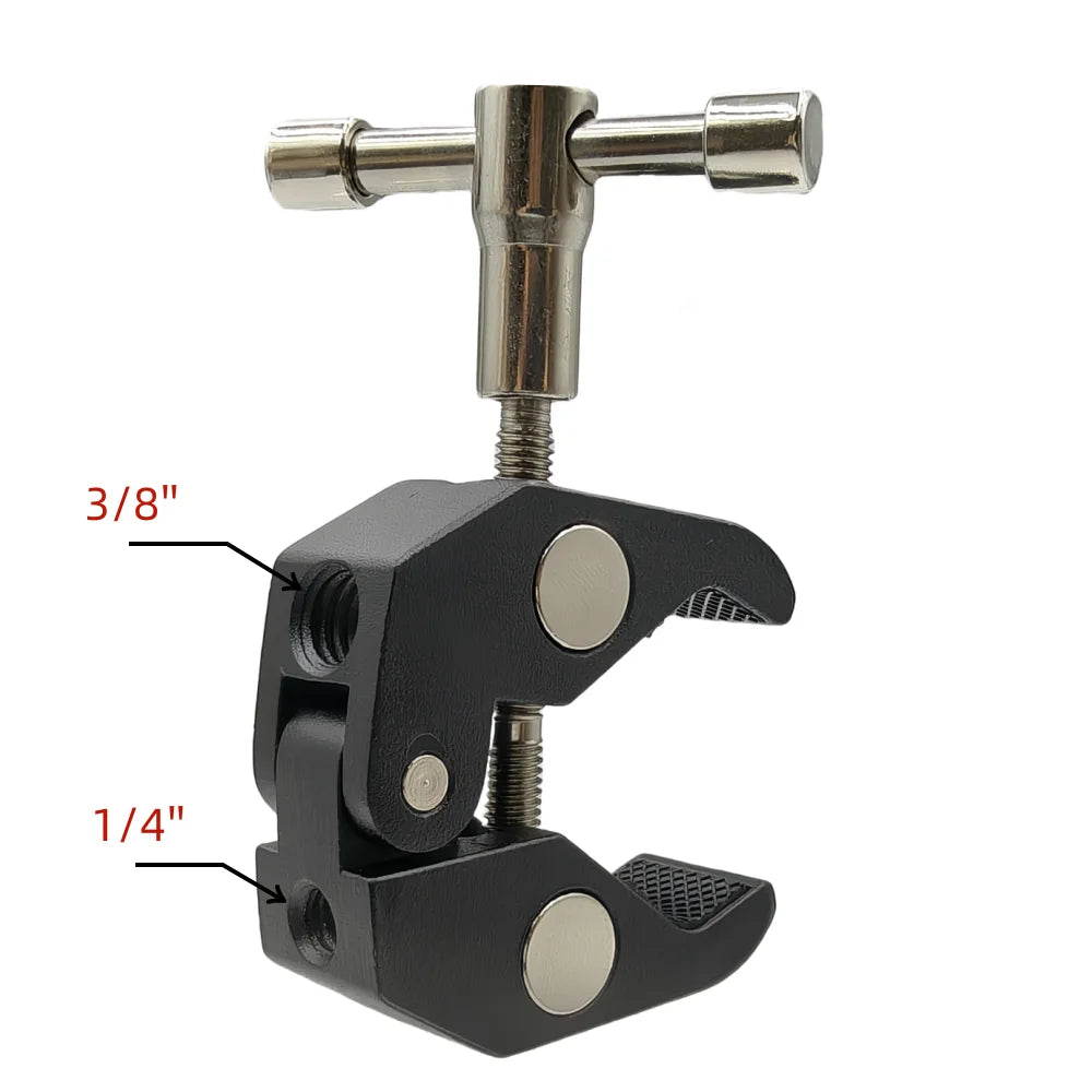 VeFly Aluminum Super Clamp 1/4 3/8 Screw for DSLR Tripod Rig