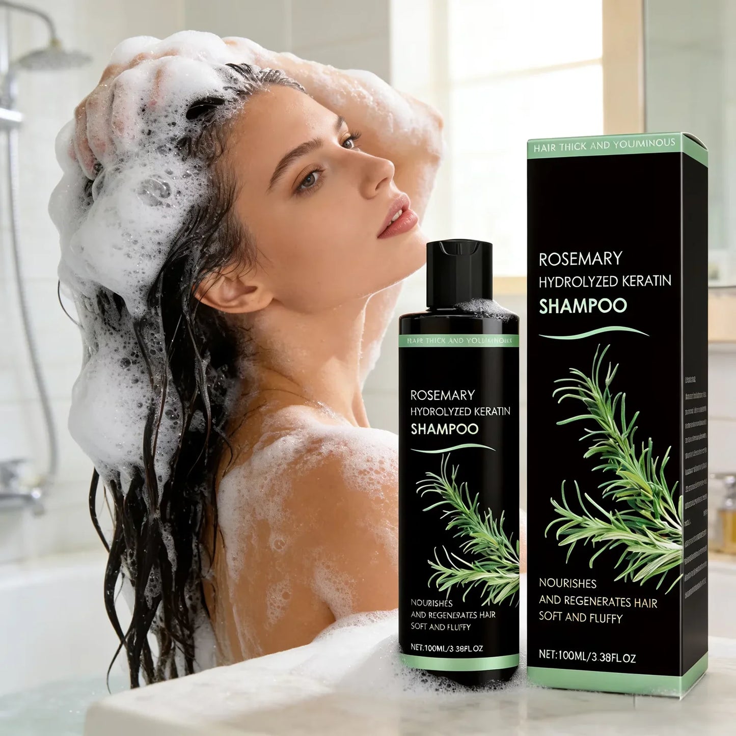 HOEGOA Rosemary Keratin Shampoo – Nourish & Oil Control 100ml