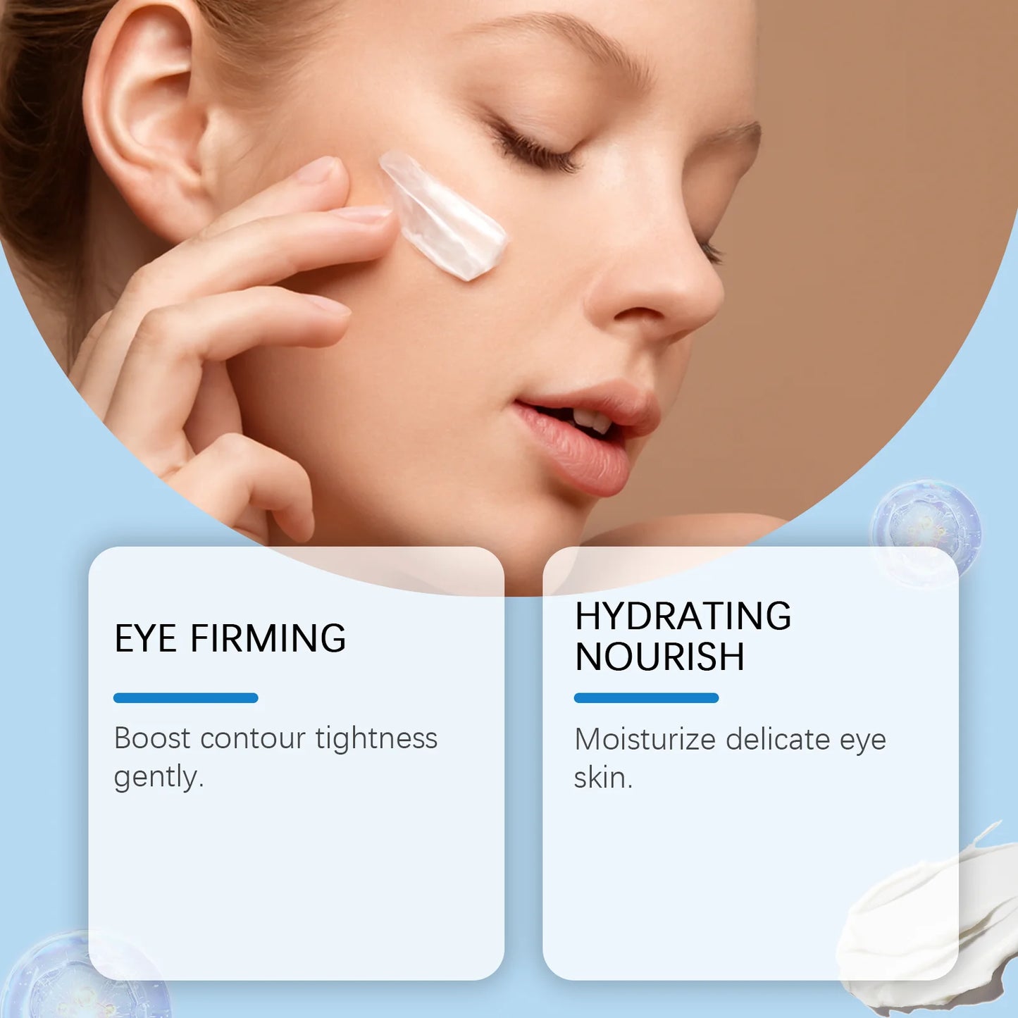 Tightening Eye Cream Improve Fine Lines Remove Dark Circles Relieve Eye Bags Reduce Swelling Brighten Skin Moisturize Eye Lotion Peaceful Pleasures Health and Wellness
