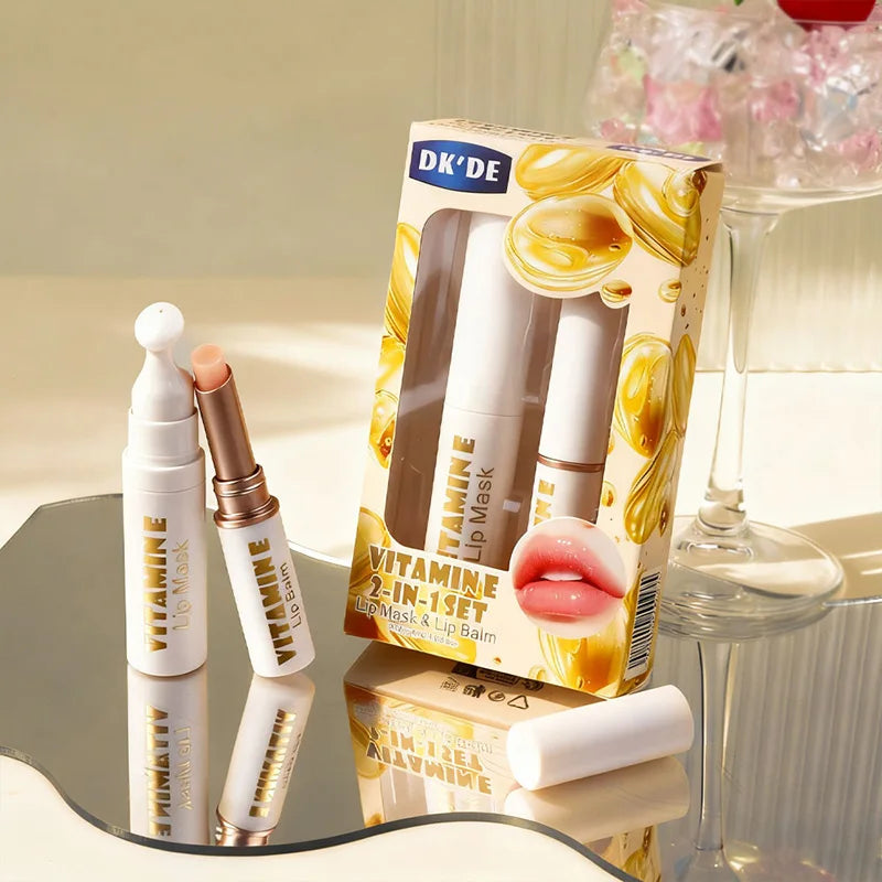 Dk'De 2-in-1 Lip Balm & Lip Mask Set | Hydrating Night Repair