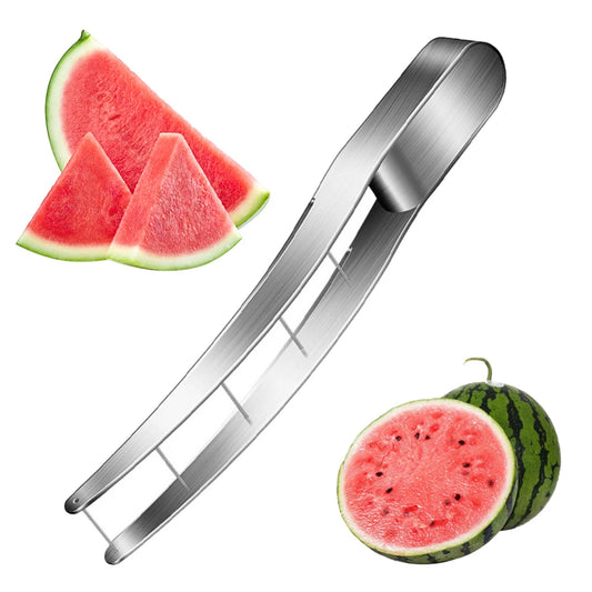 Kitchen Tools 304 stainless steel manual Fruit watermelon cube cutter slicer and 6 pieces stainless steel two teeth fruit fork Peaceful Pleasures Health and Wellness