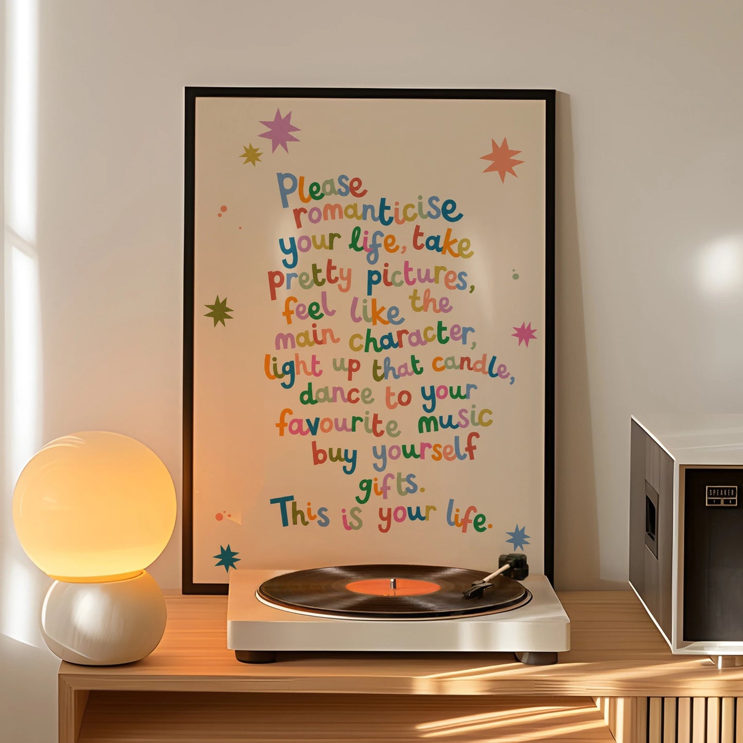 Modern Minimalist Encouraging Words Canvas Wall Art Print