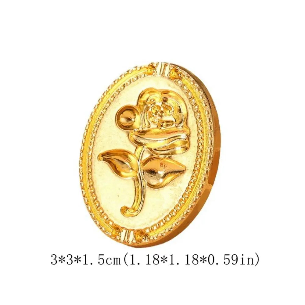 DIY Tool Rose Sealing Wax Seals Head European-style Flowers Retro Sealing Wax Stamp Head Snowflake Butterfly Peaceful Pleasures Health and Wellness