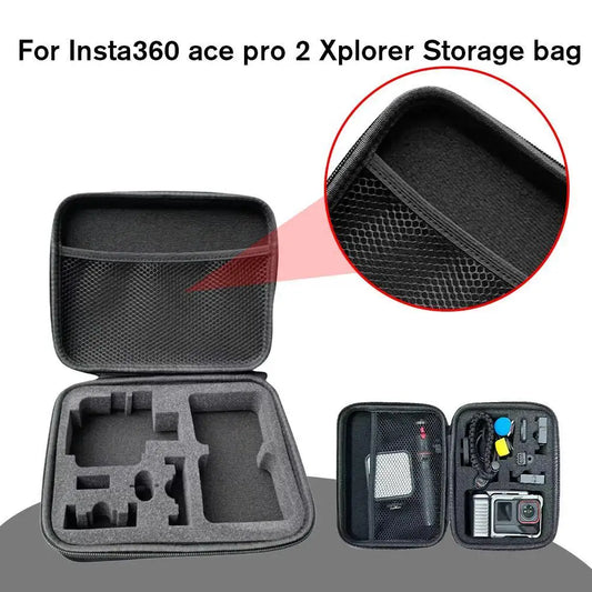 For Insta360 Ace Pro 2 Xplorer Bundle Storage Bag Street Shooting Package Action Camera Organizer Bag Accessories Peaceful Pleasures Health and Wellness