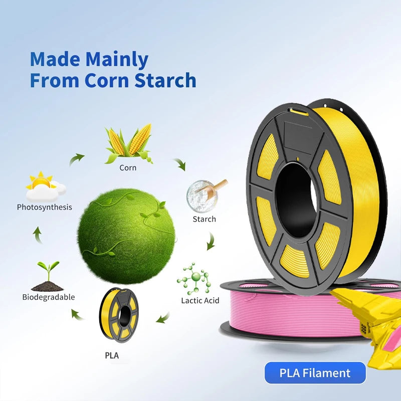 DINGSUN 3D PLA Filament 1.75mm 500G | Pink & Yellow 2-Roll Pack