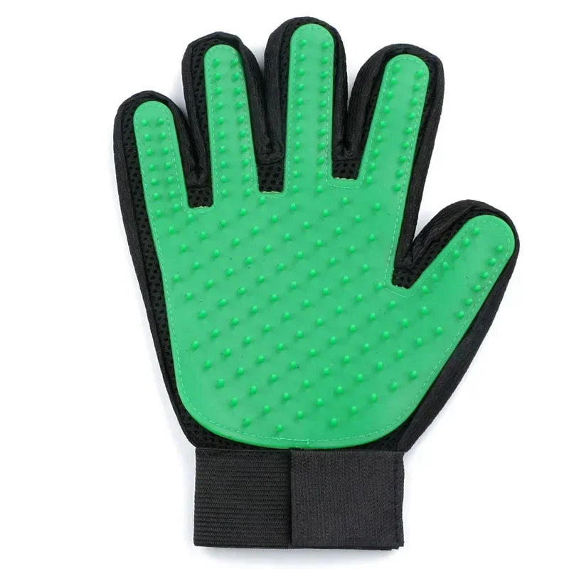 Silicone Pet Grooming Glove – Cat & Dog Hair Removal Brush