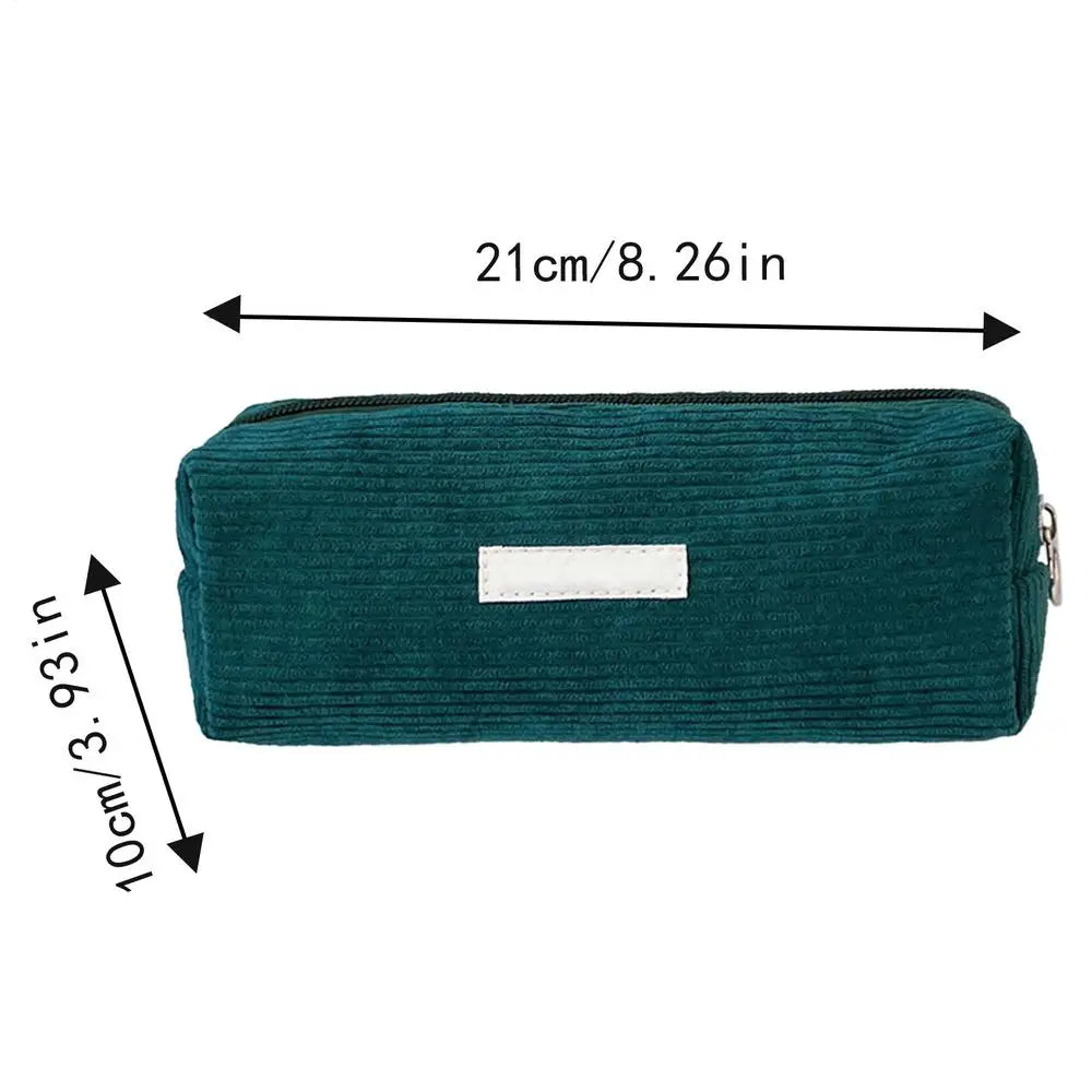 Pencil Bag Large Capacity Simple Cute Pencil Case Large Capacity Multifunctional Canvas Pen Box Desktop Stationery Organizer Peaceful Pleasures Health and Wellness 04