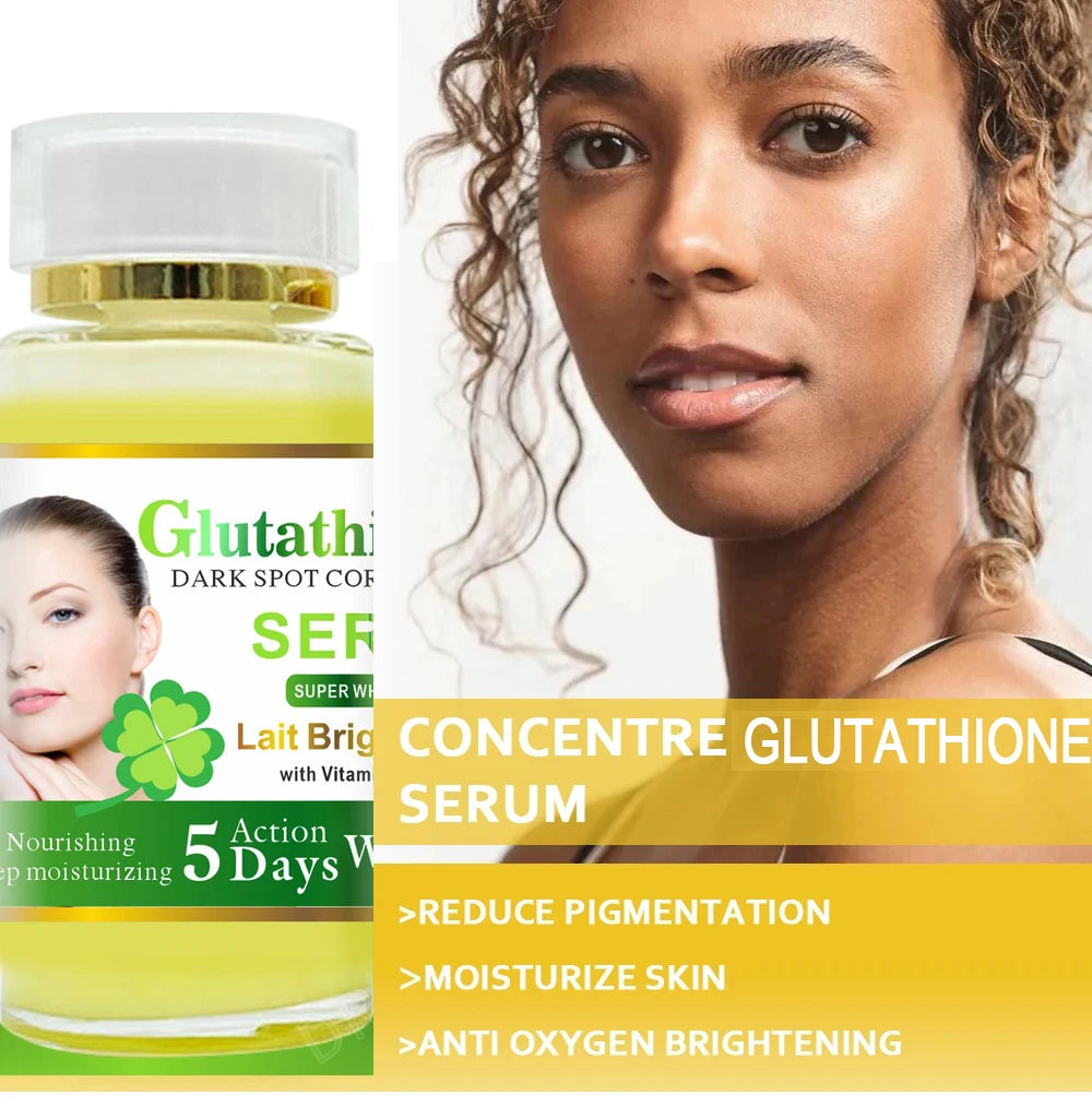 120ml Glutathione Serum for Face & Eye for Brightening Skin,Dark Spot Corrector,With Vitamin E&C Peaceful Pleasures Health and Wellness