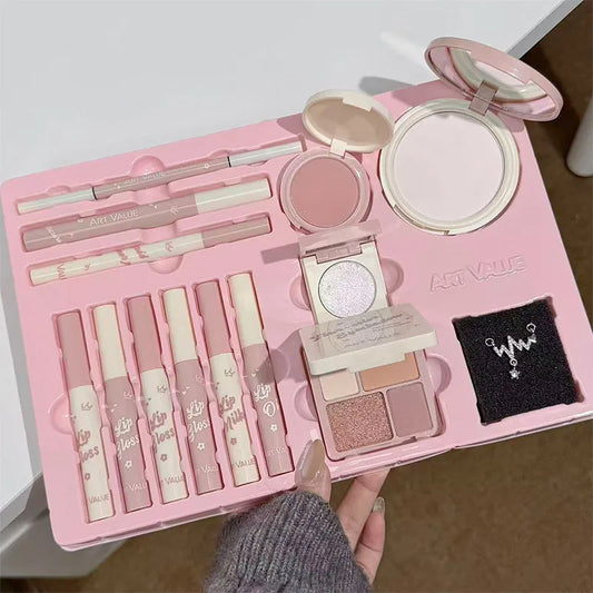 Art Value 13-Piece Full Face Makeup Set – Lips Eyes & Complexion Full Face Makeup Set Oasis Select Makeup Kits
